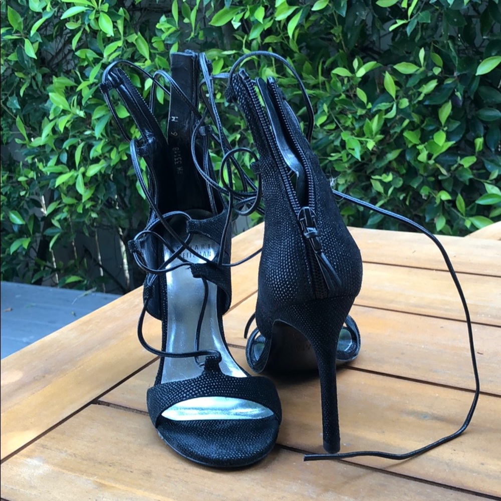 Stuart Weitzman Goosebump Leg Ankle Strap Sandles
